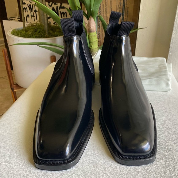 BURBERRY Men’s Patent Leather Chelsea Boots Size 11 (Authenticity guaranteed) - Picture 14 of 16